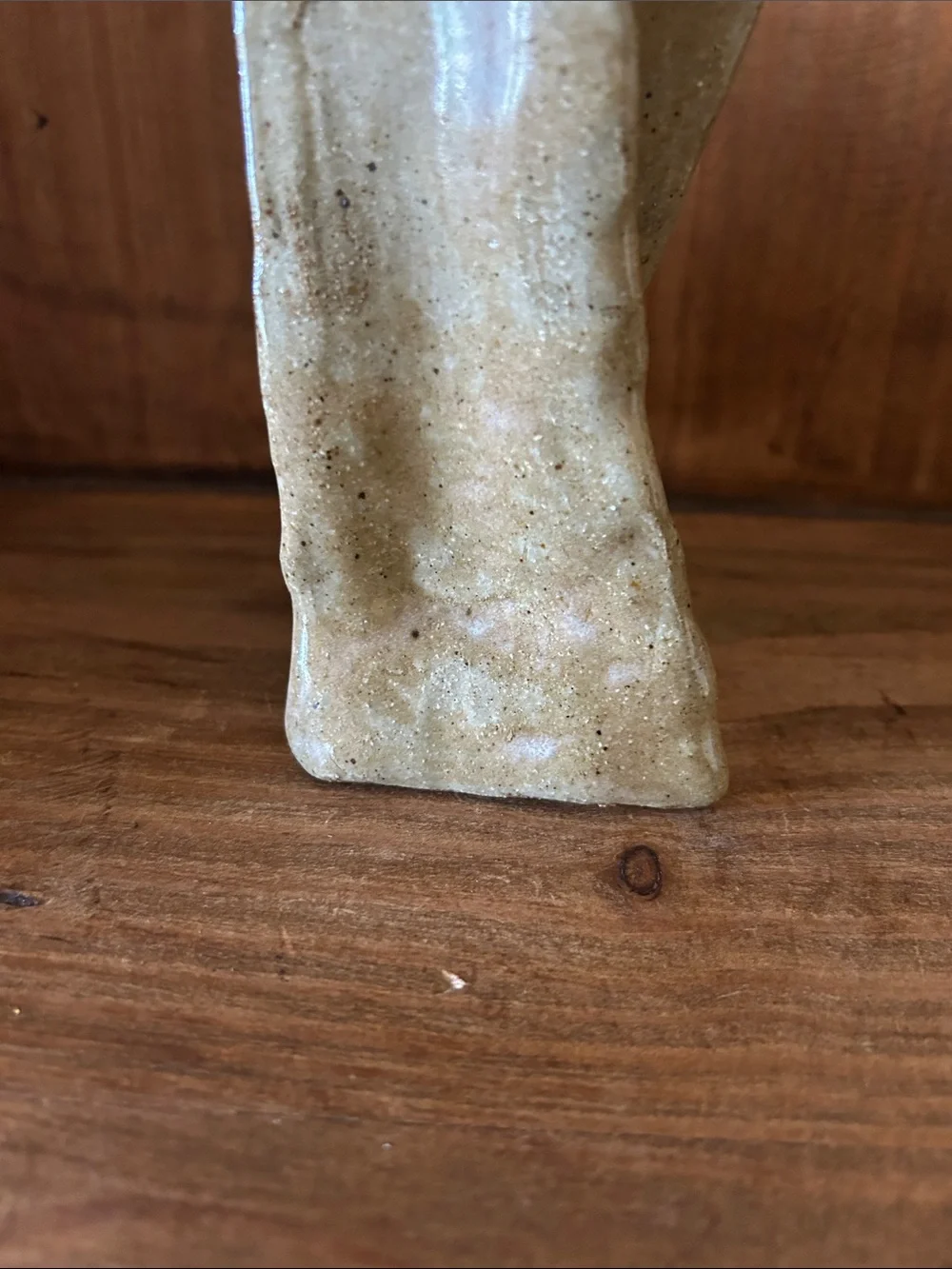 Beautiful handcrafted studio pottery vase  earthy tones, shiny glaze